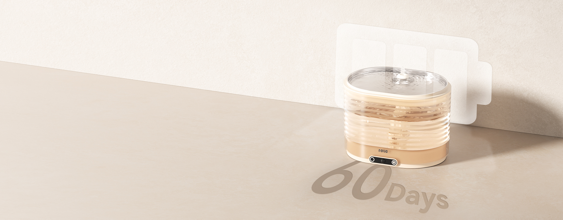 ROLA Smart Pet Water Fountain up to 60 day battery life