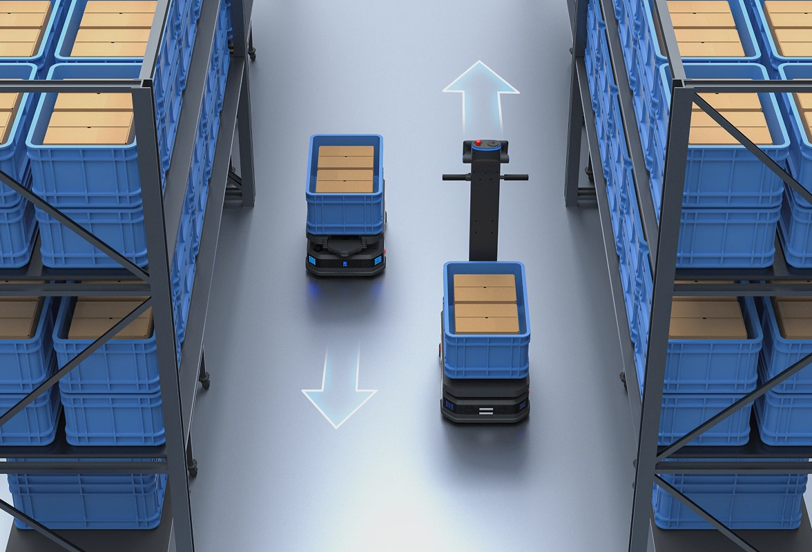 Narrow aisle traffic strategy 2