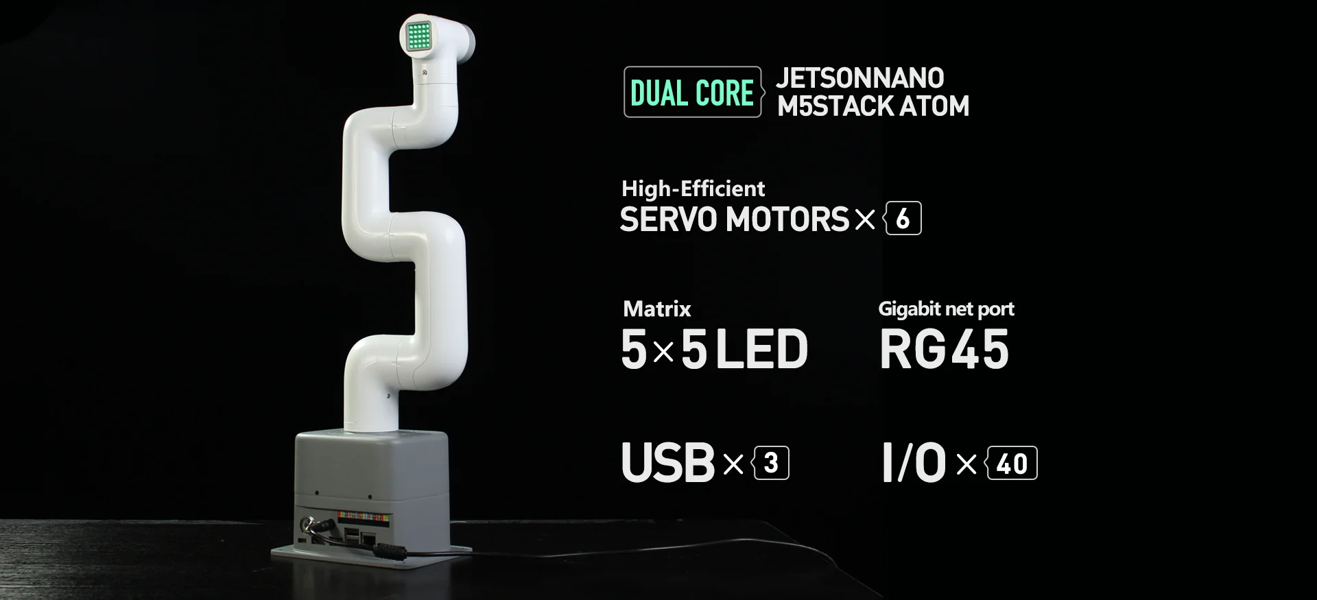 photo of myCobot 280 Jetson with main features