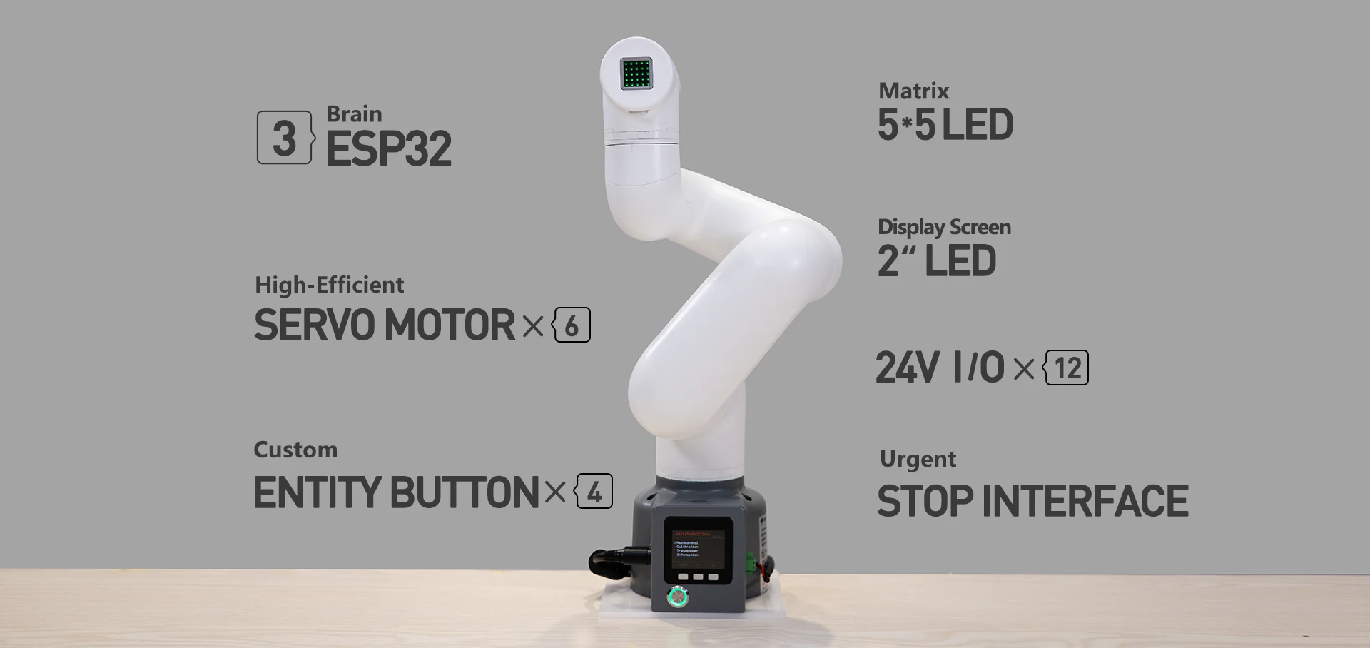photo of myCobot Arduino with main features