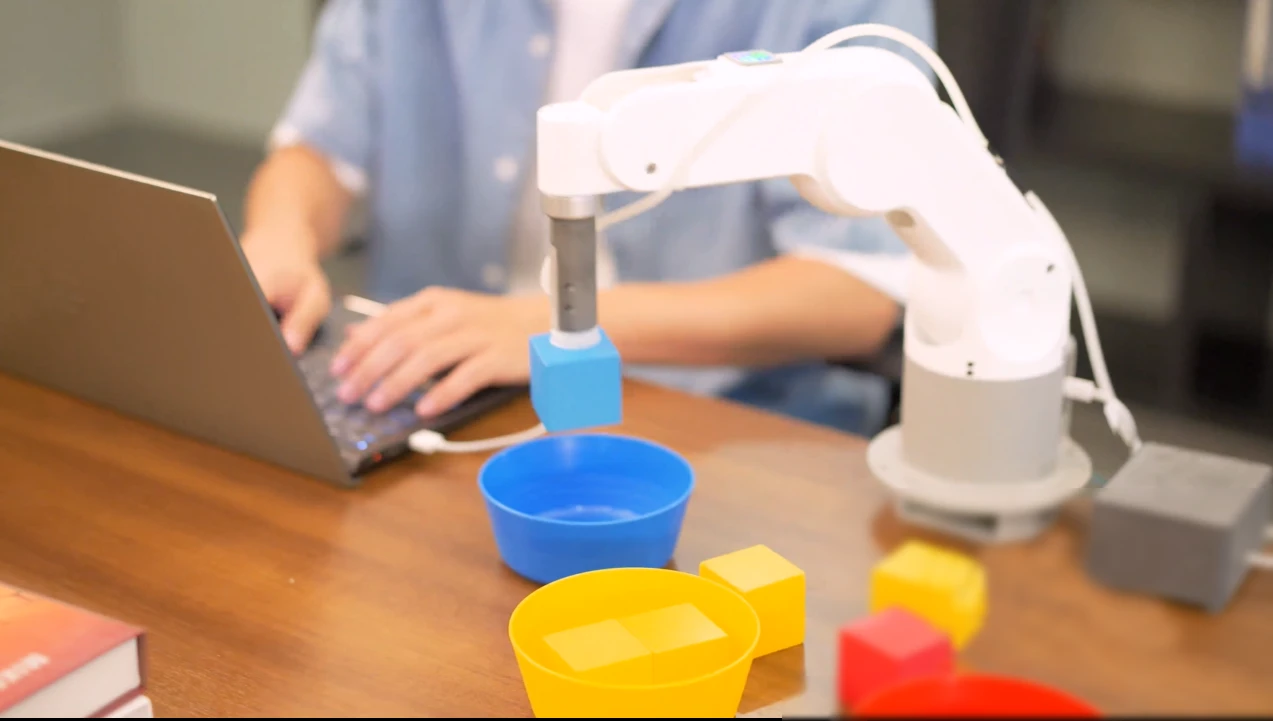 Engineer working with myCobot